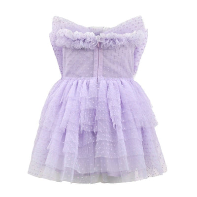 exclude-sale Lavender Dream Bow Tulle Dress