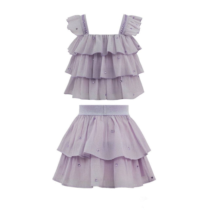 Lola + The Boys Lavender Gems Layered Set