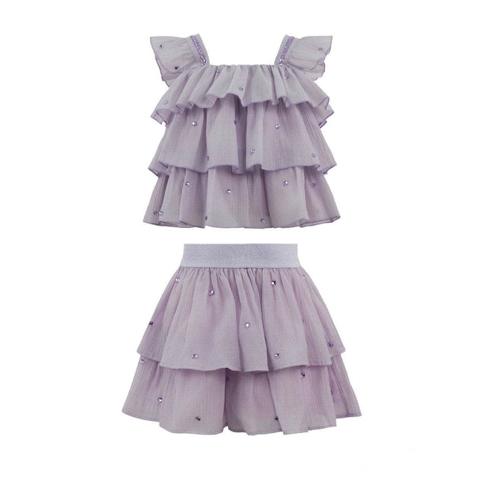 Lola + The Boys Lavender Gems Layered Set