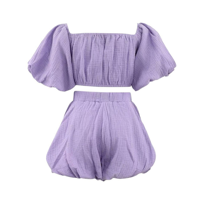Lola + The Boys Lavender Hailey Bow Bubble Set