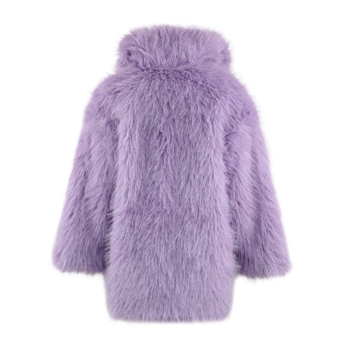 Lola + The Boys Lavender Haze Faux Fur Coat