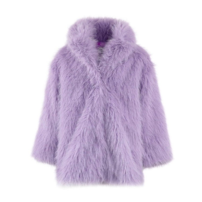 Lola + The Boys Lavender Haze Faux Fur Coat