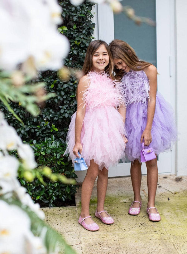 Pink Princess Feather Dress, 6
