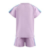 Lola + The Boys Lavender Rainbow Stripe Short Set