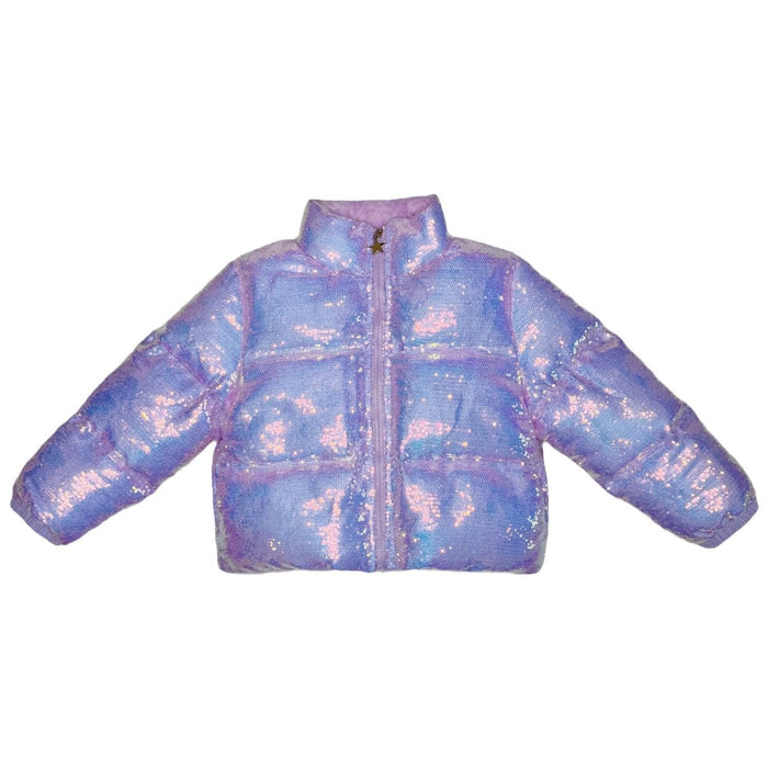 Lola + The Boys Lavender Shimmer Puffer