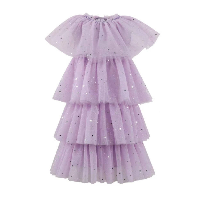 Lola + The Boys Lavender Shimmer Star Dress