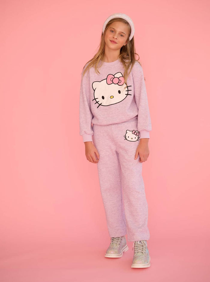Lola + The Boys Lavender Super Soft Knit Hello Kitty Set