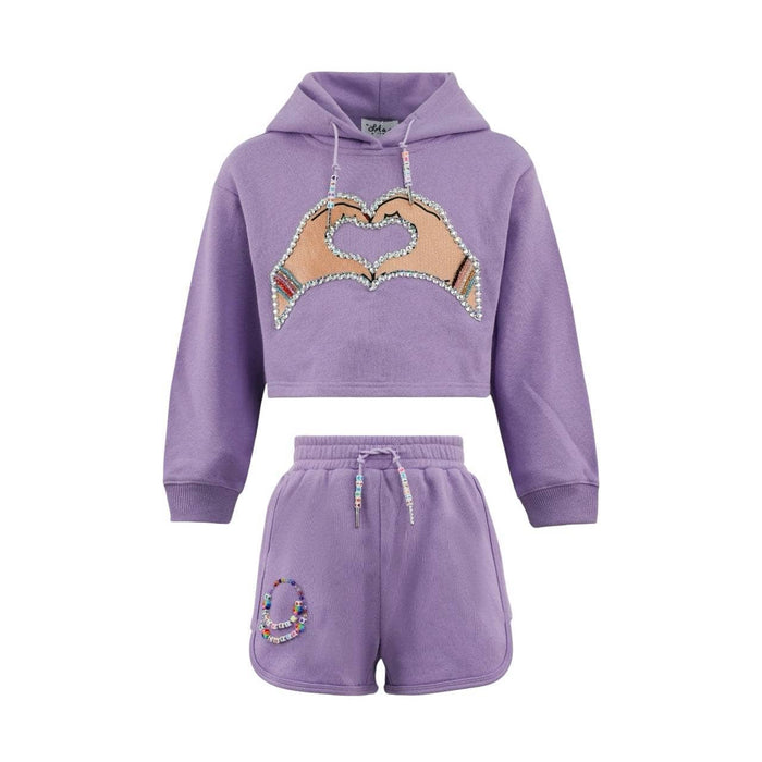 Lola + The Boys Lavender Swiftie Lovers Short Set