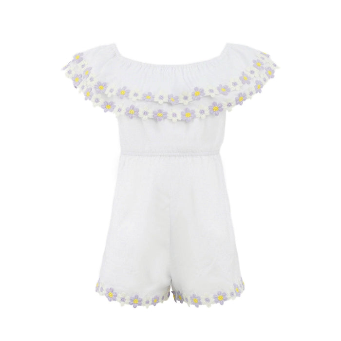 Lola + The Boys Little Blossom Off-Shoulder Romper