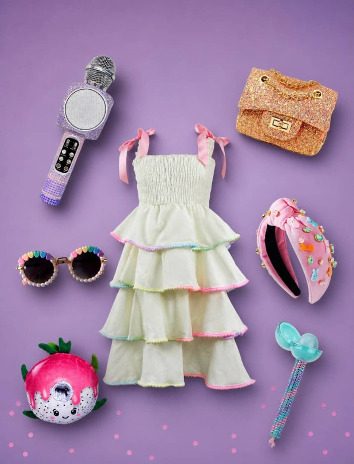 Lola + The Boys Lola’s Tiered Rainbow Dress Unicorn Basket