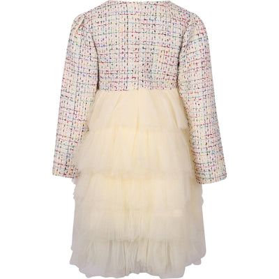 Lola + The Boys Midi Ivy Rainbow Tweed Dress