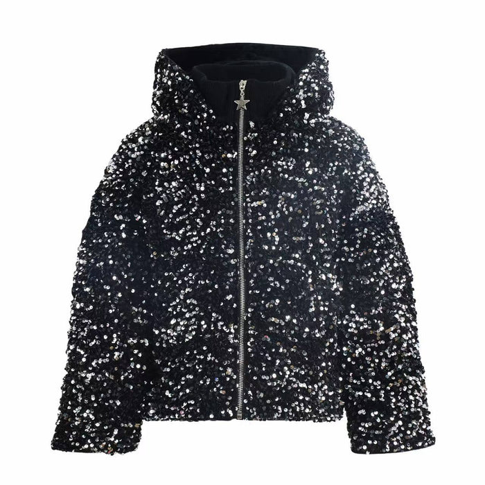 Lola + The Boys Midnight Shimmer Puffer