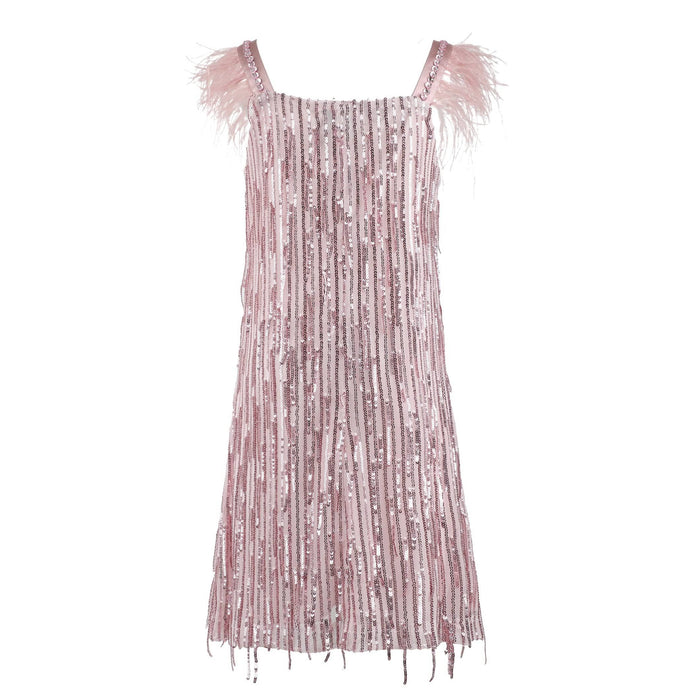 Lola + The Boys 2 Mila Feather Party Dress