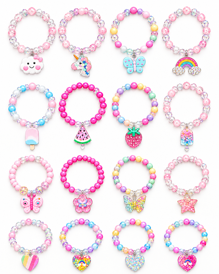 Pinky Popsicle, Rainbow Heart, Cutie Cloud, Butterfly Star 