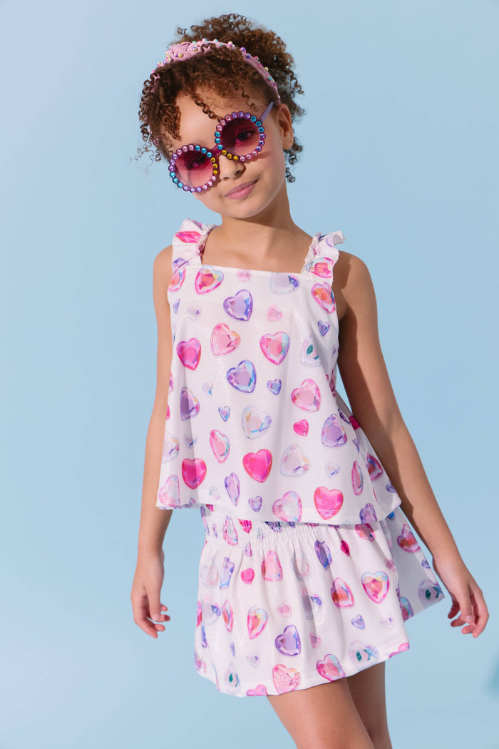 lola-new-arrival Ombre Gem Hearts Tank Set