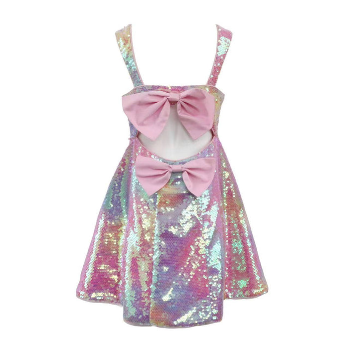 Lola + The Boys Ombre Sequin Bows Dress