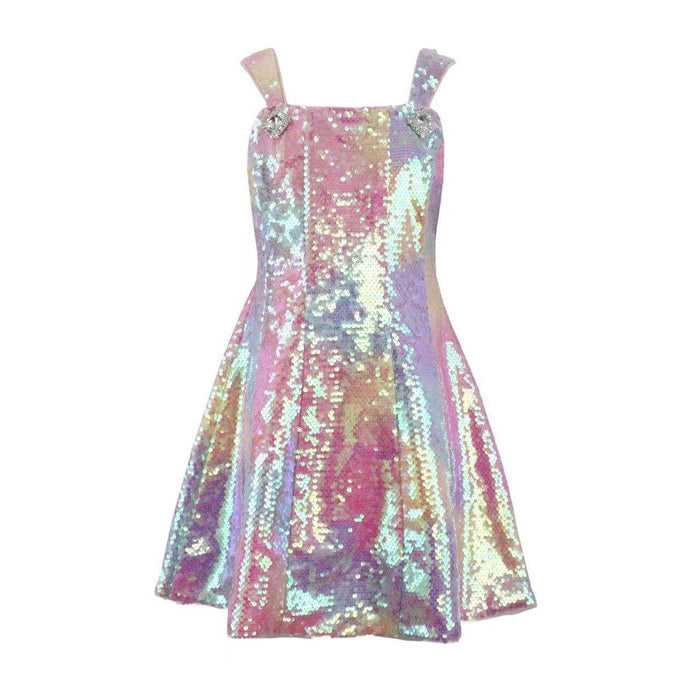 Lola + The Boys Ombre Sequin Bows Dress