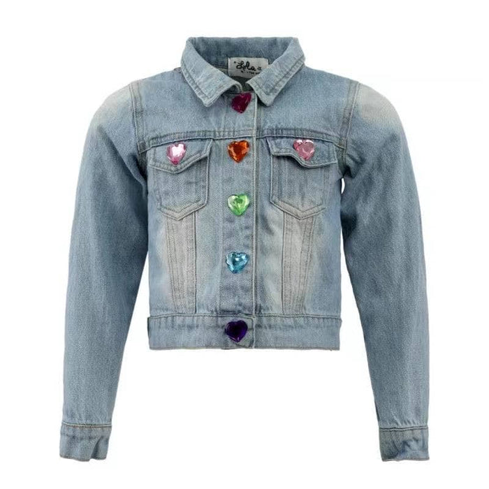 Lola + The Boys Outerwear Best Friends Gem Denim Jacket