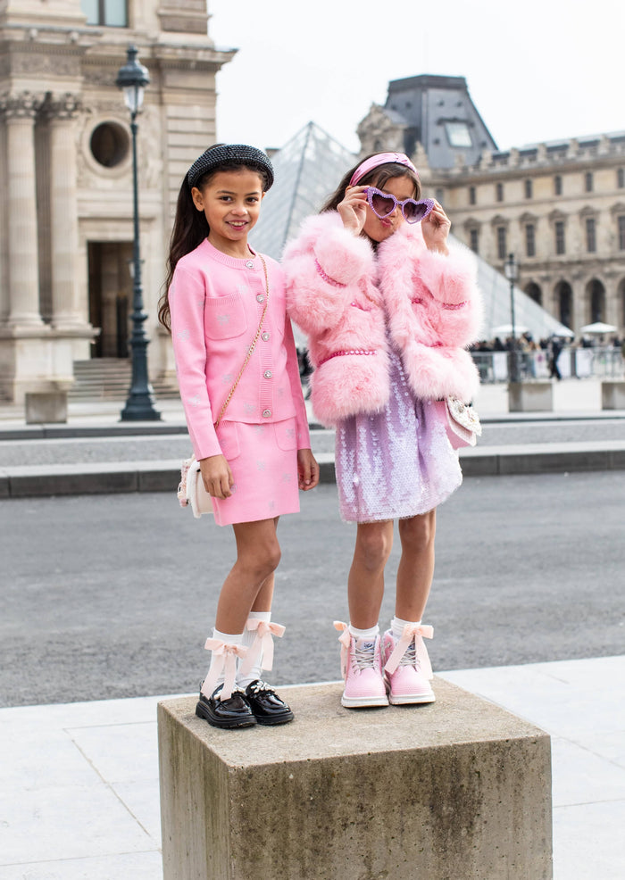 Lola + The Boys Outerwear Cotton Candy Gem Faux Fur