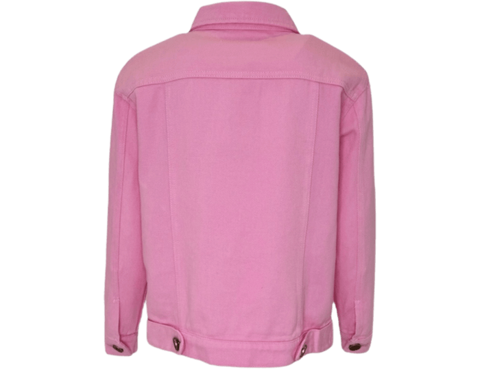 exclude-patch Outerwear Customizable Patch Pink Denim Jacket