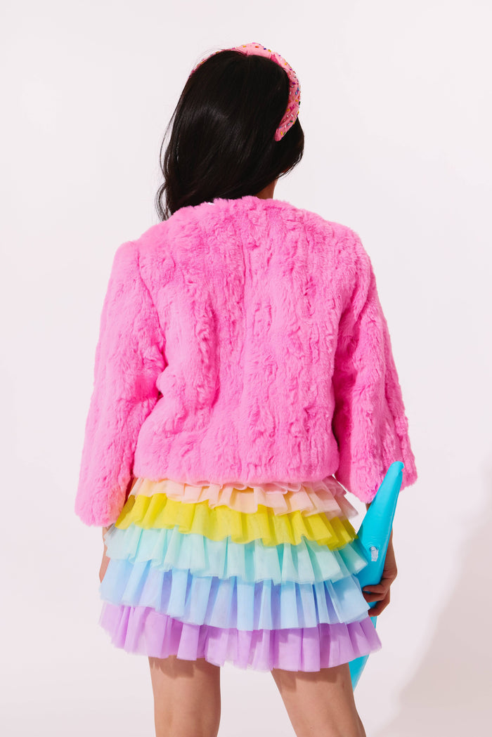 Lola + The Boys Outerwear Cutie Charms Faux Fur