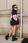 Lola + The Boys Outerwear Electric Hearts Puffer