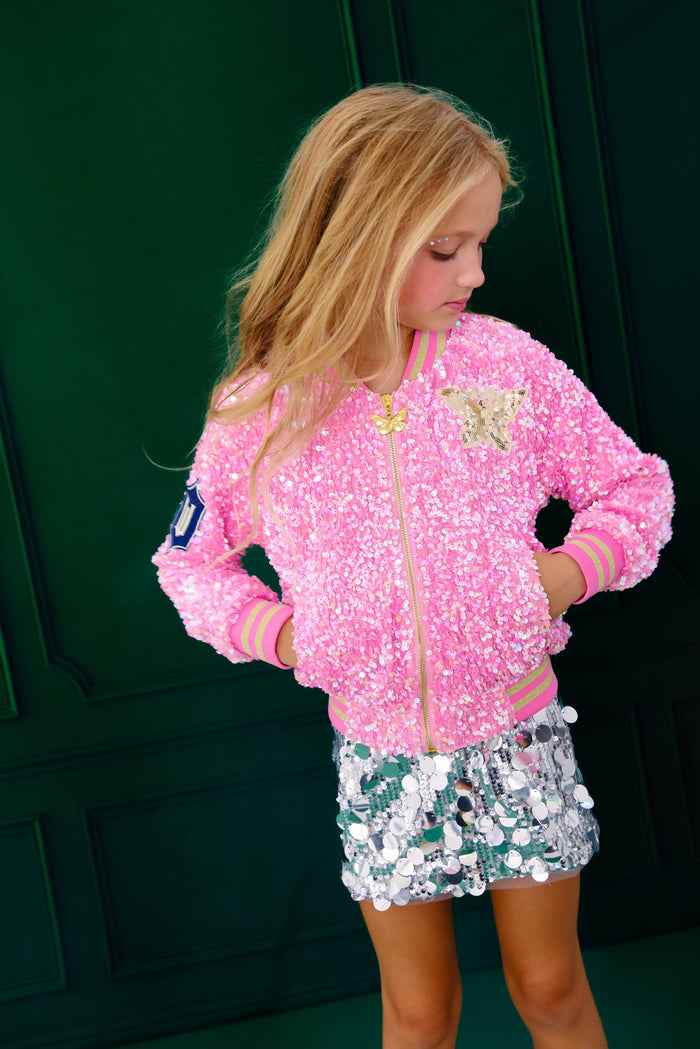 lola-wicked-collab Outerwear Glinda Sequin Ombre Bomber