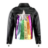 Lola + The Boys Outerwear Happy Rainbow Star Vegan Leather