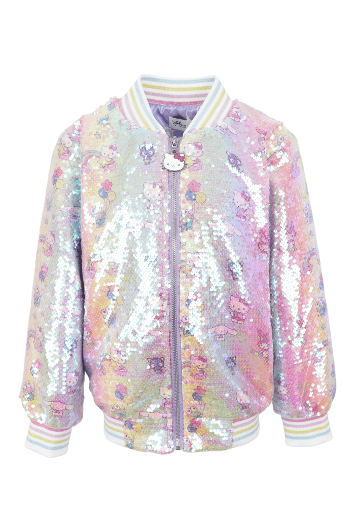 lola-hellokitty Outerwear Hello Kitty® And Friends Rainbow Ombre Sequin Bomber