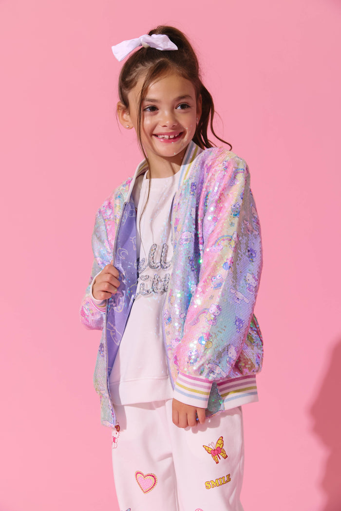 lola-hellokitty Outerwear Hello Kitty® And Friends Rainbow Ombre Sequin Bomber