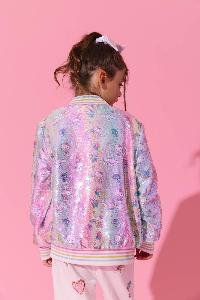 lola-hellokitty Outerwear Hello Kitty® And Friends Rainbow Ombre Sequin Bomber