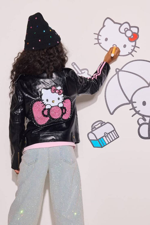 Lola + The Boys Outerwear Hello Kitty Leather Jacket