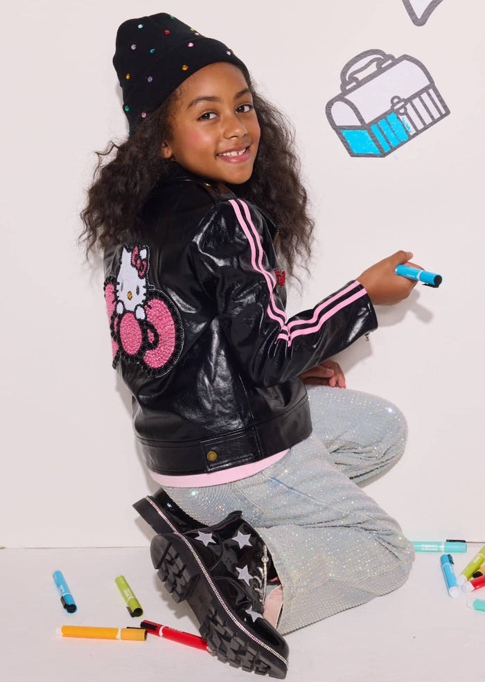Lola + The Boys Outerwear Hello Kitty Leather Jacket