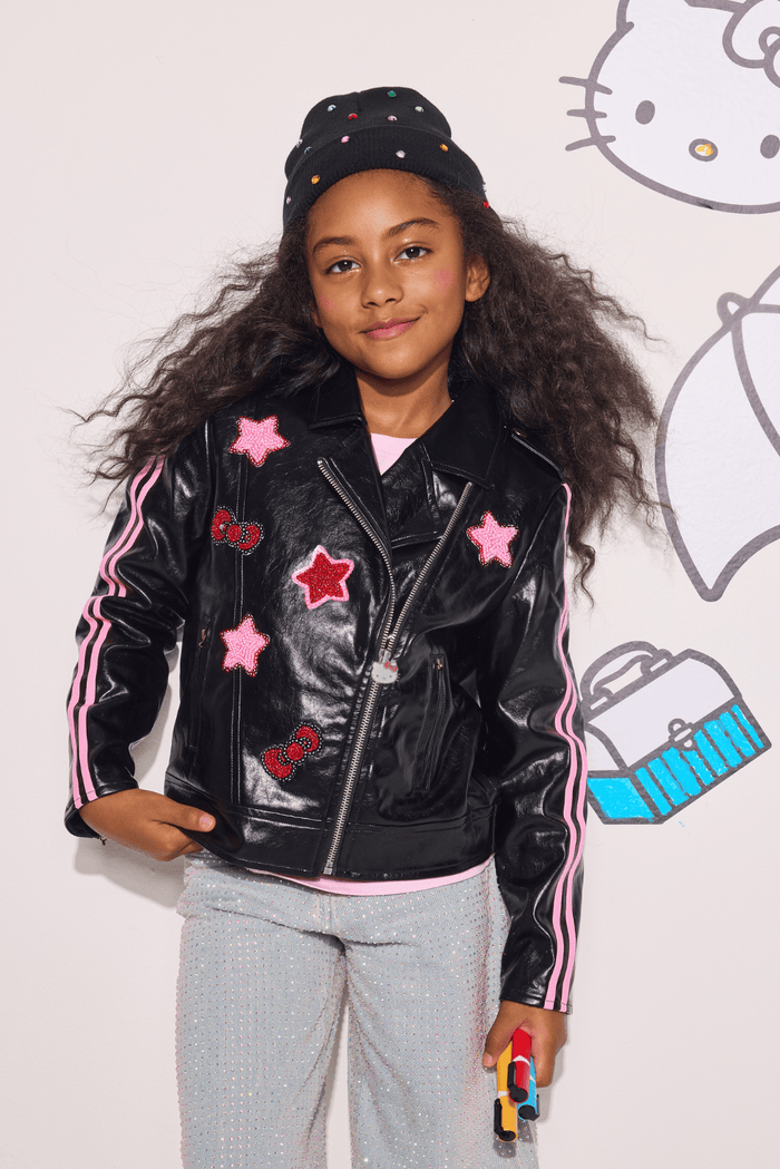 Lola + The Boys Outerwear Hello Kitty Leather Jacket