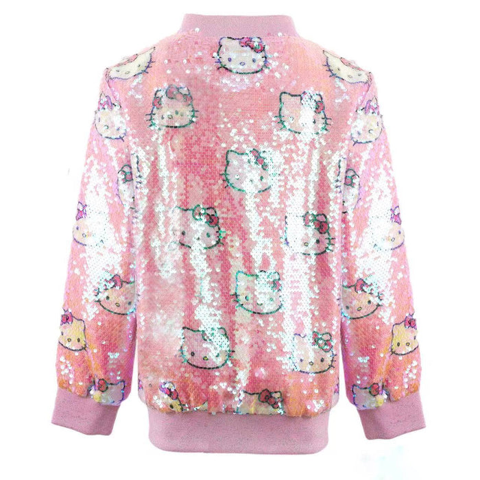 Lola + The Boys Outerwear Hello Kitty Sequin Bomber