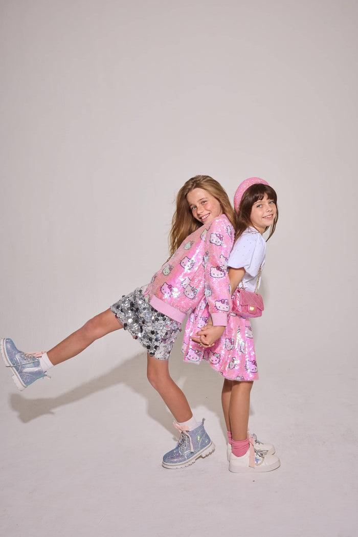 Lola + The Boys Outerwear Hello Kitty Sequin Bomber