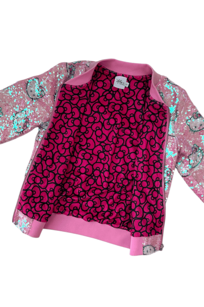 Lola + The Boys Outerwear Hello Kitty Sequin Bomber