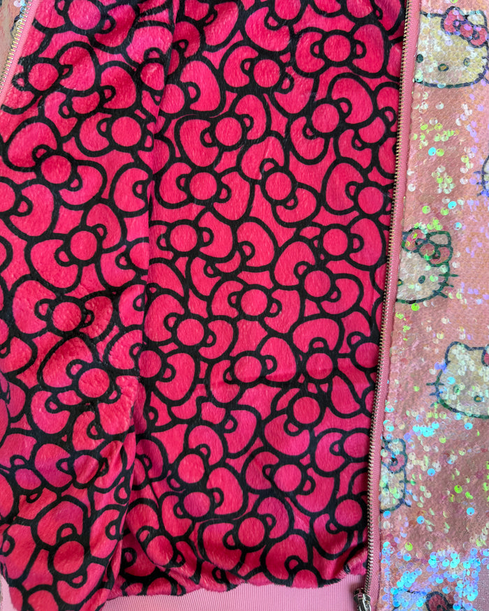 Lola + The Boys Outerwear Hello Kitty Sequin Bomber