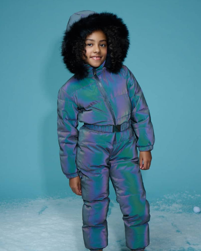 Lola + The Boys Outerwear Hologram Flash Snow Suit