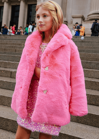 exclude-fall Outerwear 2 Hot Pink Faux Fur Coat – Teen/Women
