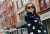 Lola + The Boys Outerwear Patch Hearts Fur Collar Jacket