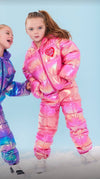 Lola + The Boys Outerwear Pink Rainbow Metallic Snow Set