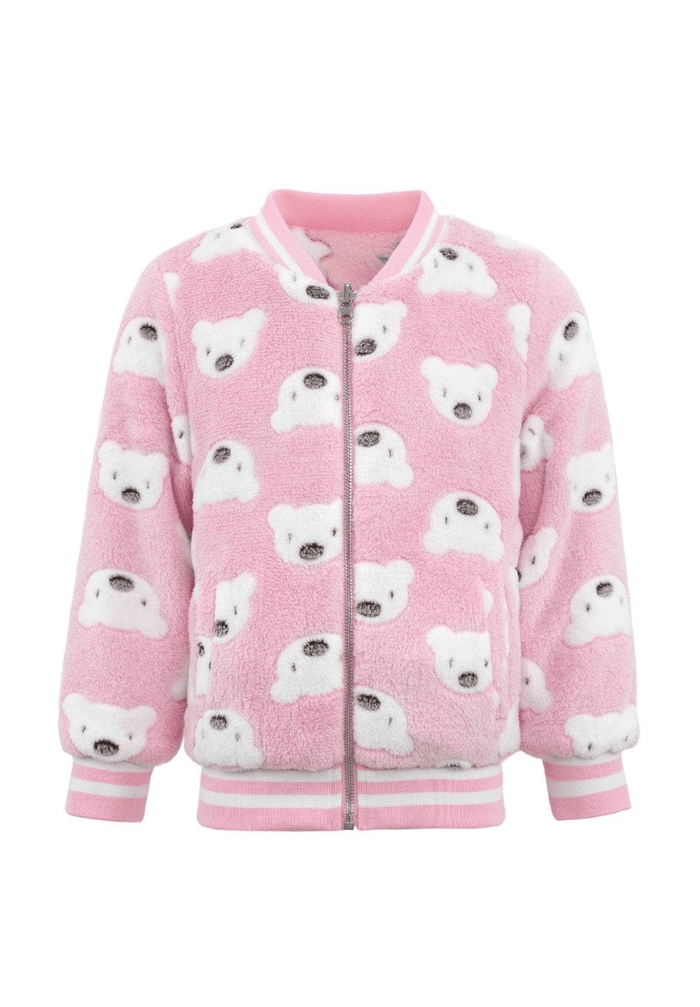 Lola + The Boys Outerwear Pinky Fuzzy Reversible Bomber