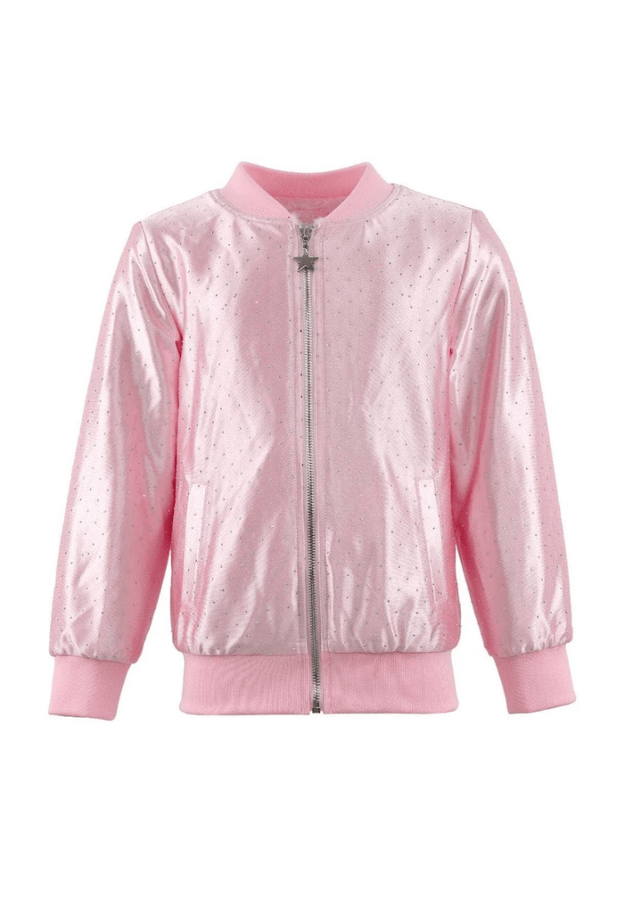 Lola + The Boys Outerwear Pretty in Pink Sparkle Bomber