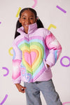 exclude-new-arriv Outerwear 2 Rainbow Heart Puffer