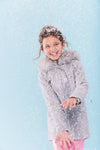 Lola + The Boys Outerwear Shimmer Ice Princess Fur Parka