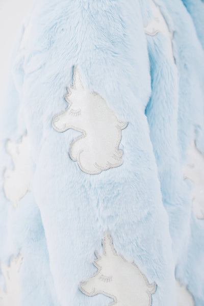 Lola + The Boys Outerwear Sky Unicorn Faux Fur Coat