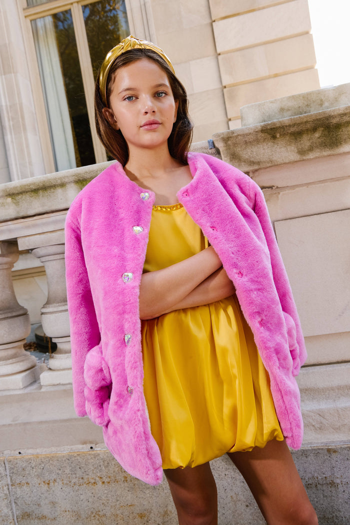 Lola + The Boys Outerwear Teddy Bows Coat