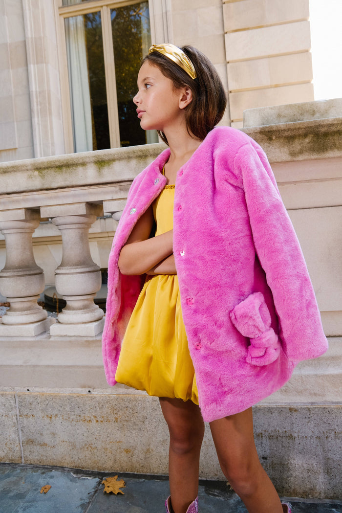 Lola + The Boys Outerwear Teddy Bows Coat