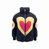Lola + The Boys Outerwear Women's Electric Hearts Puffer